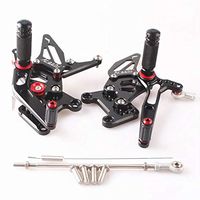 Frames & Fittings Adjustable Rearset Foot Pegs for Triumph Speed Triple 1050 2005-2010 Aluminum Black Motorcycle CNC