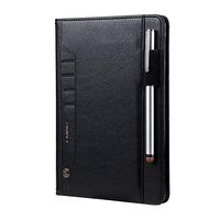 iPad Mini 3 Business Case, Premium Leather Folio Cover with Card Slot Pencil Holder Multi Viewing Angles Slim Fit Screen Protector for iPad Mini 1 / Mini 2 / Mini 3 /Mini 4,Black