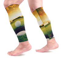 KEAKIA Golf Ball Near Hole Calf Compression Sleeves Shin Splint Support Leg Protectors Calf Pain Relief for Running, Cycling, Travel, Sports for Men Women (1 Pair)