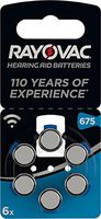 Varta Rayovac Acoustic Special Mercury-Free Size 675 Hearing Aid Batteries - 6-Pack