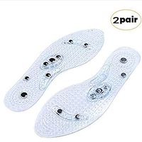 LvBo 2 Pairs Acupressure Magnetic Massage Foot Therapy Reflexology Pain Relief Shoe Insoles Washable Cutable (Man US (6-13))