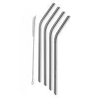 Extra Long Stainless Steel Drinking Straws Set of 4, Straws for 30 oz Tumbler and 20 0z Tumbler with Cleaning Brush.