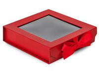 Folding Presentation Box with Window 24 Count - Medium - Red