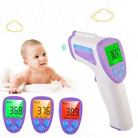 Wlcome Forehead Thermometer, Accurate Digital Thermometer 丨Handheld Non-Contact LCD Digital Infrared Thermometer Forehead Temperature Meter for Baby Kids Adults Indoor Outdoor White + Purple