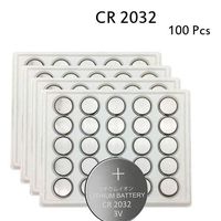 100pcs 2032 Coin Cell Battery CR2032 3V Lithium Button Cell Battery