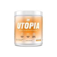 De Novo Utopia - Focus Enhancing Powder Energy Drink, 30 Servings, Contains Caffeine, Citicoline, Vitamin C, Mucuna and Huperzine | Brain Booster (Peach Mango)
