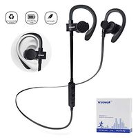 SOWAK Bluetooth Headphones, Best Wireless Sports Earphones w/Mic Waterproof HD Stereo Sweatproof Earbuds for Gym Running Workout 7 Hour Battery Noise Cancelling Headsets-Black