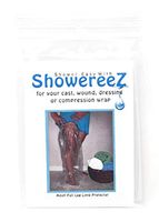 Leg Compression Wrap Waterproof Shower Cover 2-Pack Cast Wound Protector Full Leg Protector by Showereez Latex-Free Showering Protection, Leg Protection, Leg Cover, Lymphedema, Vein Surgery