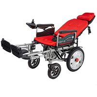 ZXOIHH Chair Lightweight Foldable Power Wheelchair, with Reclinable Backrest and Dual Powerful Motor Portable Transit Travel for Disabled and Elderly Mobility