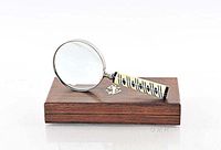 Old Modern Handicrafts Magnifier in Wood Box- 4 inches