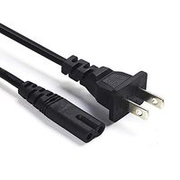 [UL Listed] Power Cord Cable Compatible Xbox One S/X Slim Game Console, Sony PS4 PS3, Samsung LG Sharp TCL Sony TV, Hp Canon Printer 2 Prong AC Wall Charger Replacement