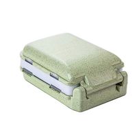 Small Pill Case with 8 Compartments Portable Travel Pill Organizers Daily Medicine Vitamin Container for Pocket Green