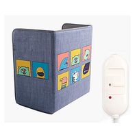 4-Way Foldable Panel Heater Electric Heating, Heated Pad Heating Panel with Blanket Foot Warmer Fast Heating for Cold Feet or Knee, British Specification Plug,Animal