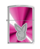 Zippo Playboy Pocket Lighter, Pink/High Polish Chrome