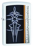 Zippo Harley Davidson Pocket Lighter with Tribal Design, White Matte
