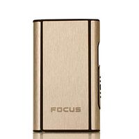 ZHome Aluminum Pocket Cigarette Case Automatic Ejection Holder Metal Tobacco Storage Box Gold