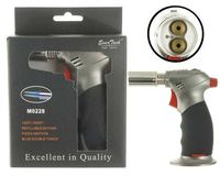 TORCH LIGHTER-BIG DOUBLE BLUE 5.5" REFILLABLE BUTANE TORCH