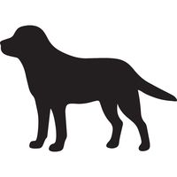 ANGDEST Labrador Silhouette (Black) (Set of 2) Premium Waterproof Vinyl Decal Stickers for Laptop Phone Accessory Helmet Car Window Bumper Mug Tuber Cup Door Wall Decoration