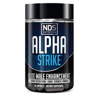 NDS Nutrition Alpha Strike - Testosterone Boosting Formula to Maximize Stamina, Endurance, Sexual Function, Libido, Overall Health - Increase Lean Muscle and Strength - 60 Capsules
