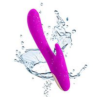 10 Modes and 30 Vibration- 100% Waterproof Handheld Wireless USB Electric Body Vibrator- Relieving Muscle Pain/Soreness（Purple）