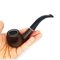 ASNTA Traditional Classic Wood Grain Pipe with a Three-in-one Scraper and a Storage Bag (red)