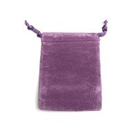 Velvet Favor Bags Pouches w/Drawstrings 3" x 4" (25-Pack) (Purple)