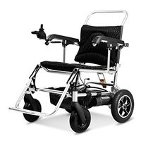 Intelligent Automatic Folding Ultra Light Portable Electric Wheelchair for Elderly Disabled (Color : Solid tire, Size : 24AH)