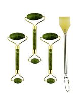Newbested 4 PCS Include 3 Roller Massager Slimming Tool Facial Face Massage and 1 Telescopic Stainless Steel Back Scratcher