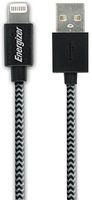 Premier Energizer iPhone Charger Lightning Cable 8ft MFi Fast Charging USB Syncing Cables Nylon Braided, Black 8 Feet