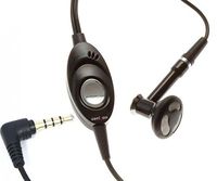 Headset Mono 3.5mm Handsfree Earphone Single Earbud Headphone Microphone Wired [Black] for US Cellular LG V20 - US Cellular LG X Power - US Cellular Motorola Google Nexus 6