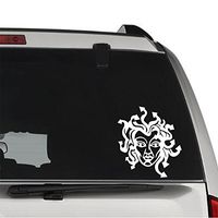 GottaLoveStickerz Medusa Greek Goddess Monster Snake Permanent Vinyl Decal Sticker for Laptop Tablet Helmet Windows Wall Decor Car Truck Motorcycle - Size (05 Inch / 13 cm Tall) - Color (Gloss White)