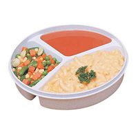 AliMed 3-Compartment Partitioned Scoop Dish, Sandstone