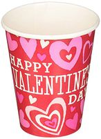 Amscan 7314481 Valentine's Day Paper Cups Party Supplies, 9 oz, Red