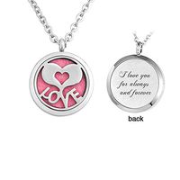 DemiJewelry Love Aromatherapy Essential Oil Diffuser Necklace Pendant Stainless Steel Locket Jewelry