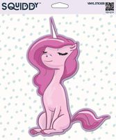 Squiddy Pretty Pink Unicorn - Vinyl Sticker for Car, Laptop, Notebook (5" Tall)