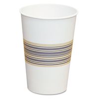 Boardwalk  12HOTCUP 12 oz Tall Paper Hot Cup White With Blue And Yellow Midband Color (20 Packs of 50)