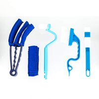Blind Duster Cleaner Brush Kit - 4 Pack Venetian Cleaning Duster for Window Hiware Air Conditioner Jalousie Groove Gap Sleeves – Corner Duster for Balcony, Room, kitchen, Toilet (Duster Blue)