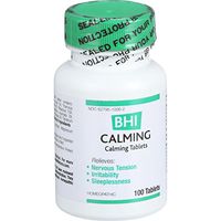 Bhi Calming - Homeopathic - Relieves Nervous Tension - Sleeplessness - 100 Tablets (Pack of 4)