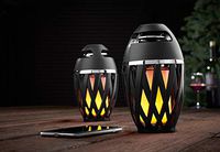 Sharper Image Tiki Torch Outdoor Bluetooth Speakers (Set of 2)