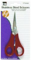 Charles Leonard Student Scissors, Pointed Tip, 5 Inches, Assorted Colors (80525)