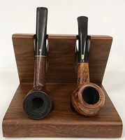 Sheesham Wood Vintage Tobacco Pipe Stand Display Furniture ~ Choose Your Style (Two (2) Pipe Stand)