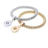 Good Quality 2 Of Pack Bangle Bracelet Drill Fit 18mm Noosa Snaps Button Cute Stylish Charm Bracelets Best Accessories Bangles