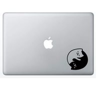 Crazy4Decals YIN YANG Cats Decal 5" Vinyl Sticker for Laptop Notebook MacBook Air/Pro Dell HP Walls Windows (YIN YANG Cats Decal)