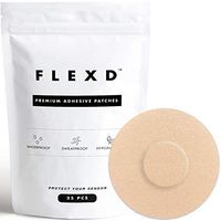 Flexd - Libre Adhesive Patches (25-Pack) Waterproof Patch, CGM Protection Tape System – Round (Tan)