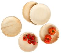 Leafily Palm Leaf Plates - 7 inch Round - Heavy Duty - Elegant - 100% Compostable - Better than Bamboo or Wood - Disposable - Biodegradable - Premium Party Plates - USDA Certified - 22 Count