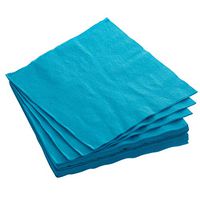 Exquisite 50 Pack of Luncheon Paper Napkins The 2 Ply Party Napkins are Highly Absorbent of Vibrant Colors - Turquoise Napkins