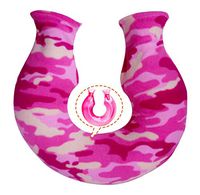 U-Shape Classic Rubber Hot Water Bottle & Soft Cover,for Neck Relaxation, H2