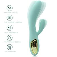 2020 New deep Tissue Massager Handheld Waterproof 10-Speed Portable can Provide Effective Rechargeable Fitness Muscle Relaxant in Home/Office (Green)