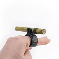 King Palm Smoke Ring for Cigarettes - King Palm Pre Roll Holder - Hands Free Smoke - Silicone Cigarette Holder (White)