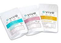Vive Superfood Cookie Bites Healthy Snacks 12 Pouches 1.6 oz, Real Food, Gluten Free, Vegan, Low Sugar (Variety Pack)